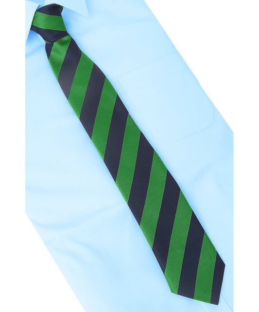 The Misbourne School - Tie - Clip-On - Navy/Emerald - School Uniform Shop