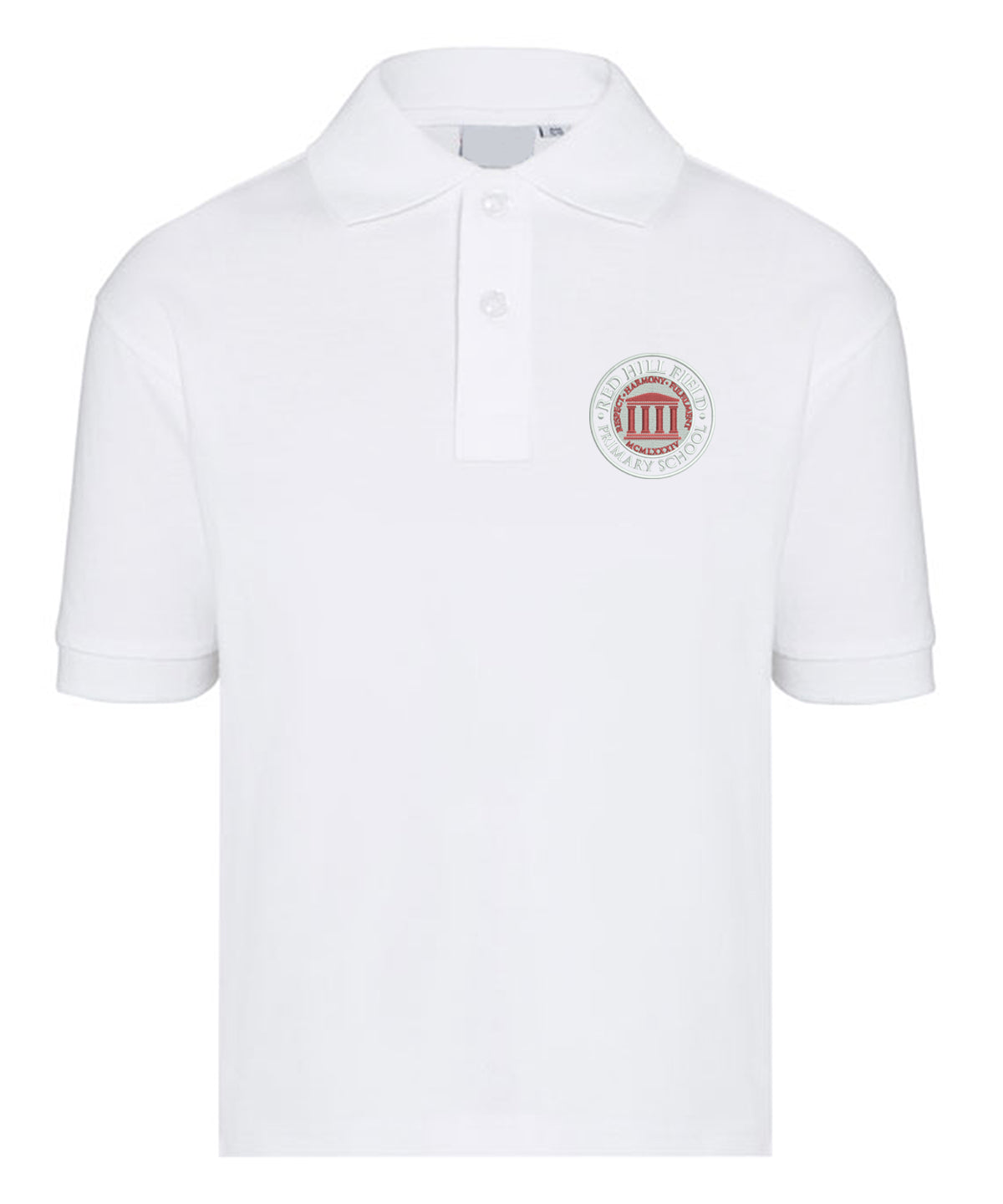 Red Hill Field Primary - White Polo Shirt