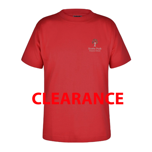 Scotts Park Primary School - Unisex Cotton T-Shirt - Red