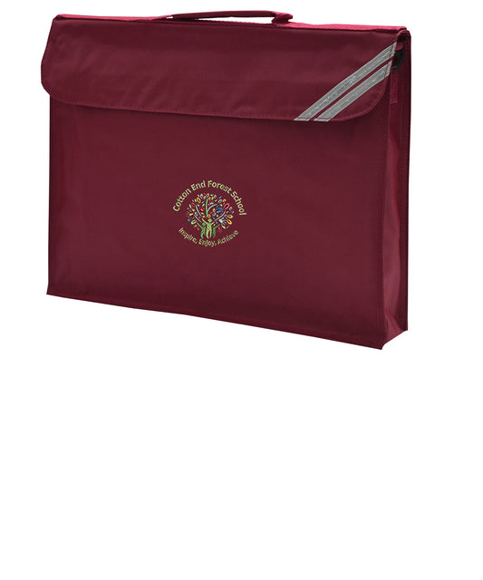 Cotton End Forest School - Burgundy Book Bag - School Uniform Shop