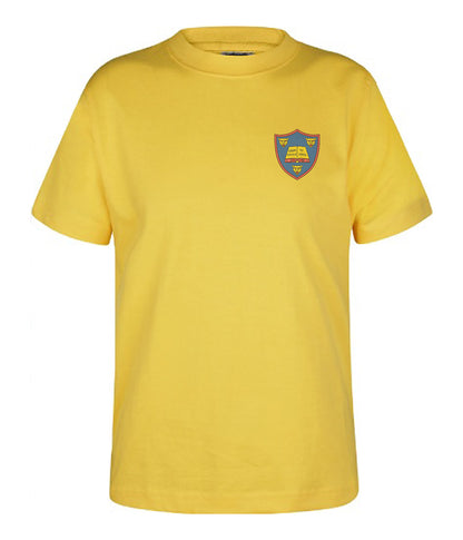Stratford-upon-Avon Primary School - Unisex Cotton T Shirt - Gold - School Uniform Shop