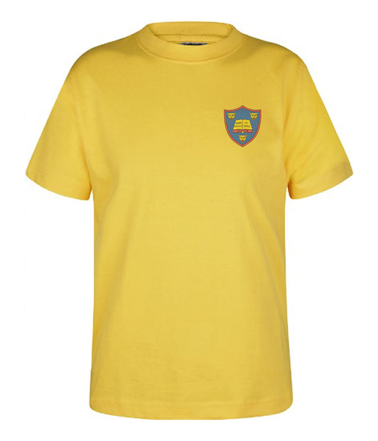 Stratford-upon-Avon Primary School - Unisex Cotton T Shirt - Gold