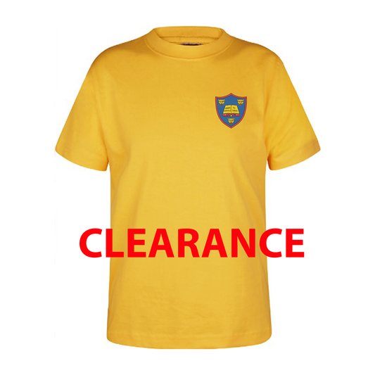 Stratford-upon-Avon Primary School - Unisex Cotton T-Shirt - Gold