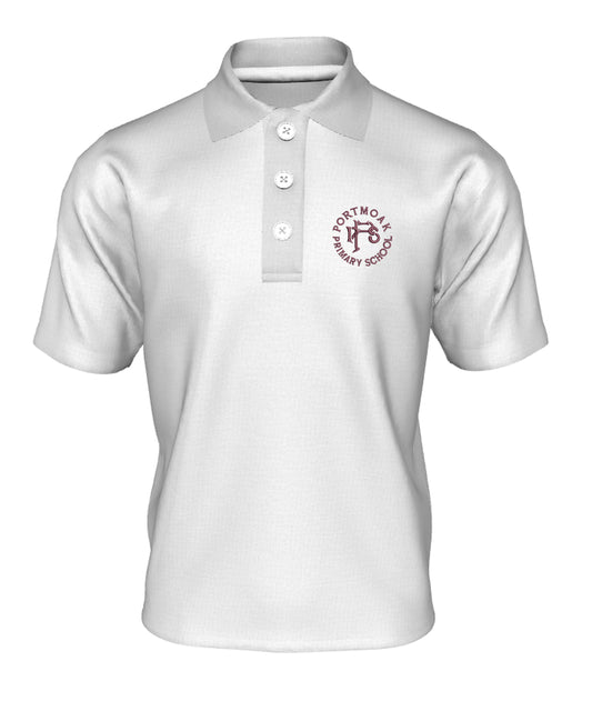 Portmoak Primary School - White Polo Shirt - School Uniform Shop