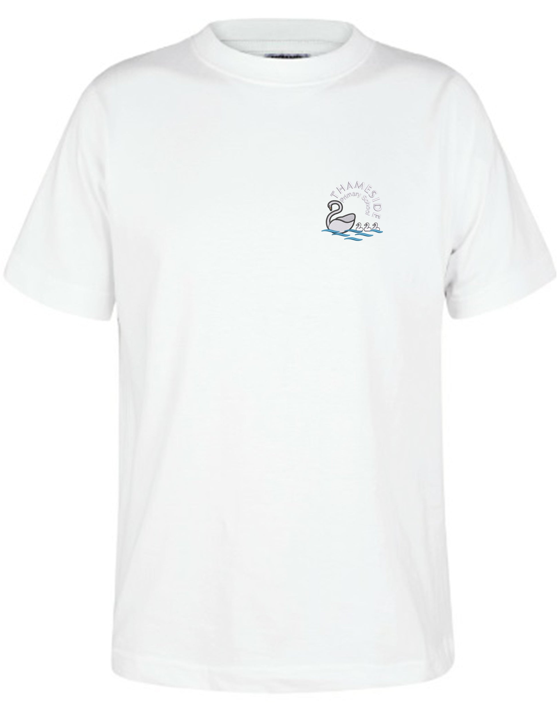 Thameside Primary School - Unisex Cotton T-Shirt - White - School Uniform Shop