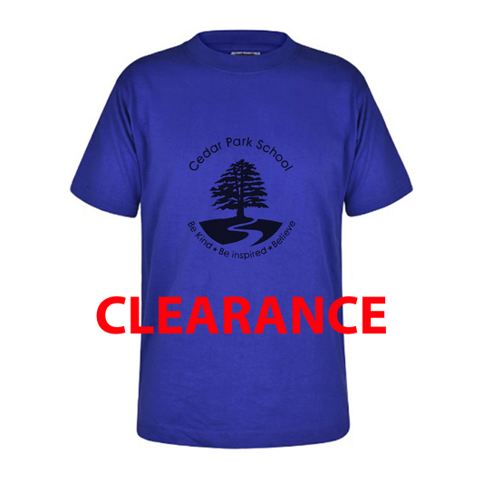 Cedar Park School - PE T-Shirt Unisex Cotton Royal Blue