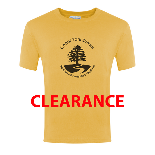 Cedar Park School - PE T-Shirt Unisex Cotton Gold