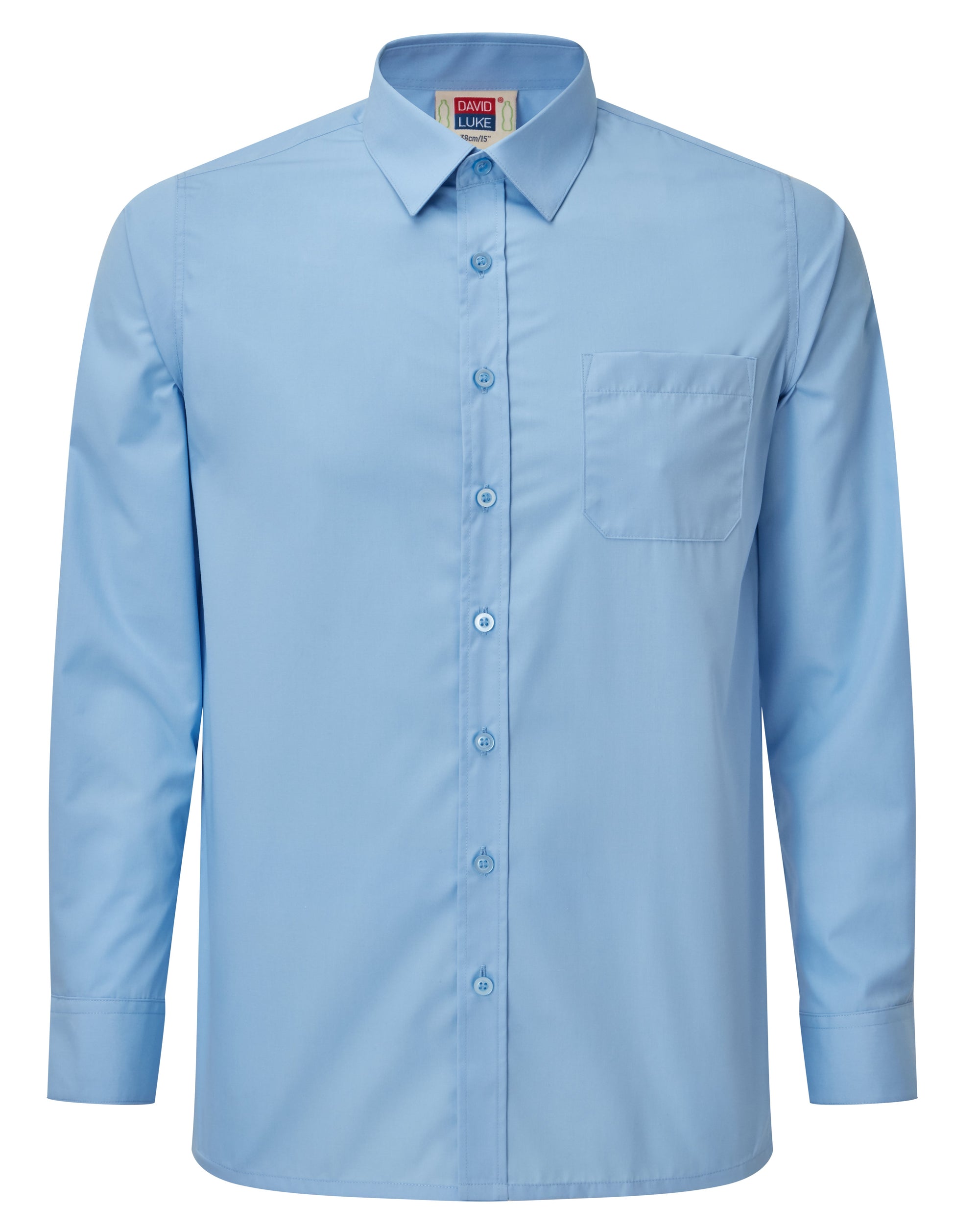 Blue - Boys' Long Sleeve Shirt (Twin Pack) - School Uniform Shop