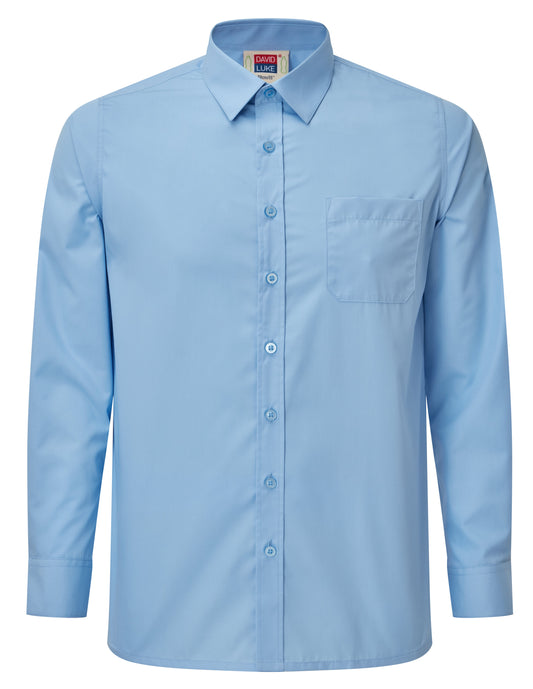 Blue - Boys' Long Sleeve Shirt (Twin Pack) - School Uniform Shop