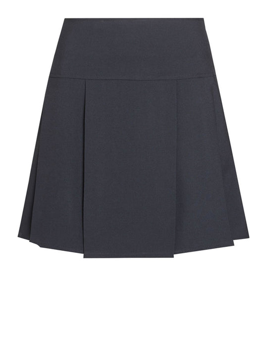 Navy - Girls' Senior Drop Waist Pleated Skirt - School Uniform Shop