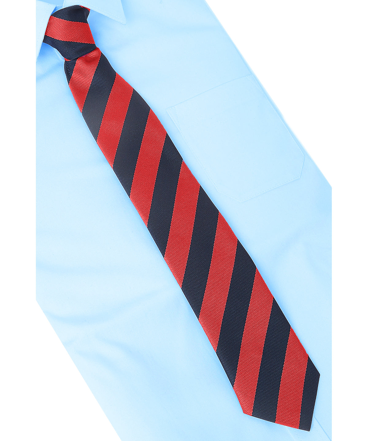 The Misbourne School - Tie - Clip-On - Navy/Red - School Uniform Shop