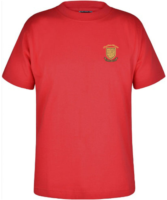 Charlton Manor Primary School - Unisex Cotton T-Shirt- Red - School Uniform Shop