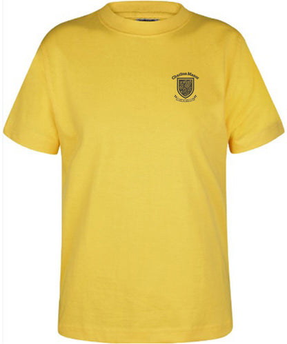 Charlton Manor Primary School - Unisex Cotton T-Shirt - Gold - School Uniform Shop
