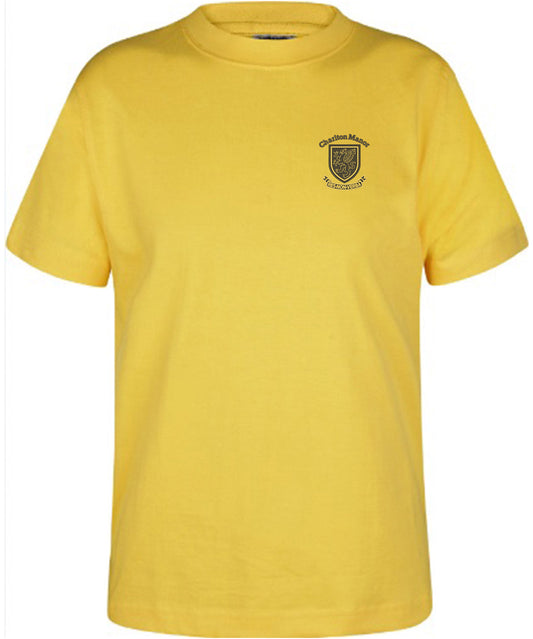 Charlton Manor Primary School - Unisex Cotton T-Shirt - Gold - School Uniform Shop